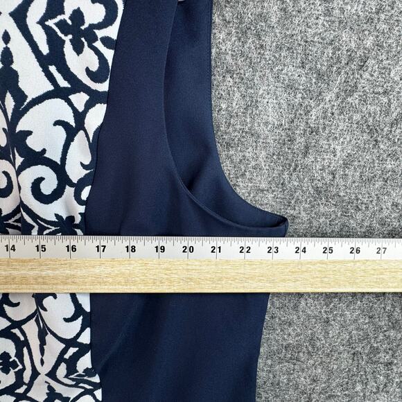 Emma Michelle Women's Sleeveless Shift Dress Size 18 W Navy White - Picture 6 of 8